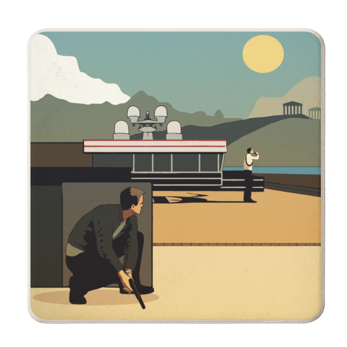 007 Bloodstone - Athens. - personalised beer coaster by Danny Welch