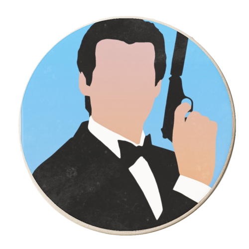 007 Brosnan - personalised beer coaster by Danny Welch