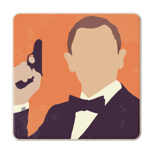 007 Craig - personalised beer coaster by Danny Welch