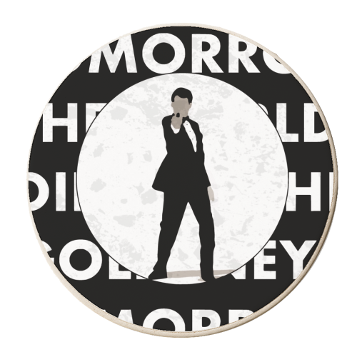 007 Legends Brosnan - personalised beer coaster by Danny Welch