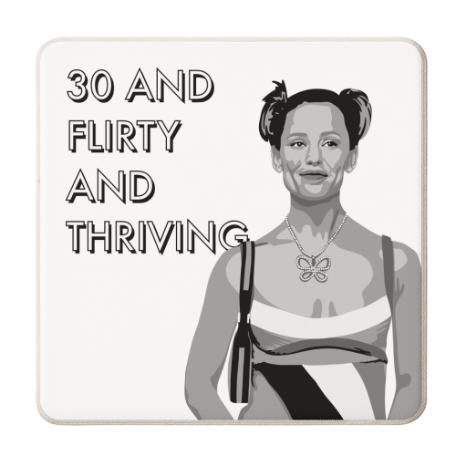 13 going on 30 quote - personalised beer coaster by The Girl Next Draw