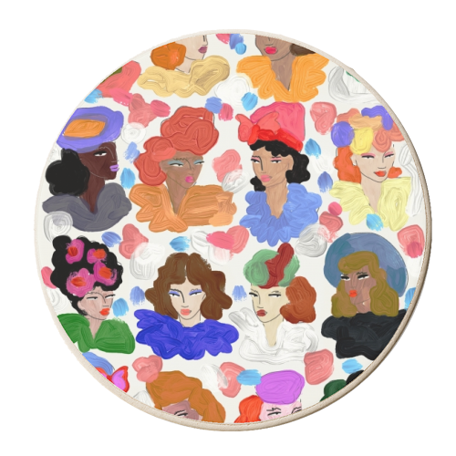 1940 GIRLS - personalised beer coaster by Ana Clerici