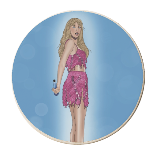 1989 Era Print - personalised beer coaster by Drawings by Firefly