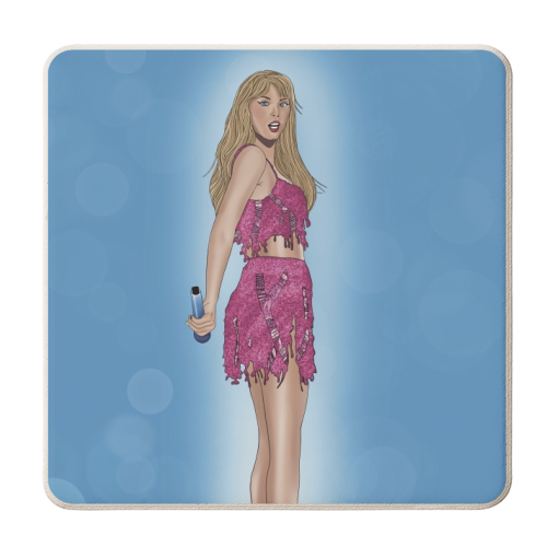 1989 Era Print - personalised beer coaster by Drawings by Firefly