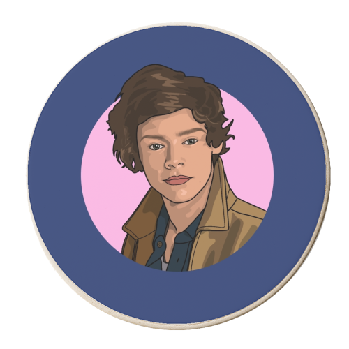 2012 boy band star - personalised beer coaster by The Girl Next Draw