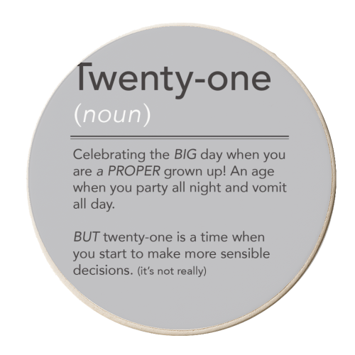 21 - personalised beer coaster by The Boy and the Bear