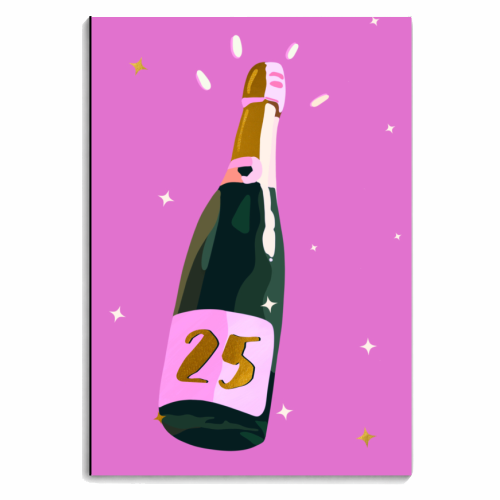 25 Champagne Bottle Design - Pop and Sparkle - personalised A4, A5, A6 notebook by Lisa Wardle