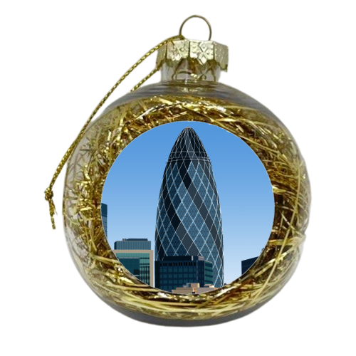 30 St Mary Axe - The Gherkin - xmas bauble by Richard O'Neill