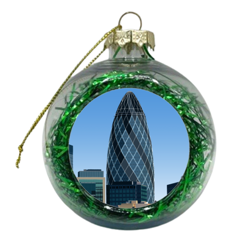 30 St Mary Axe - The Gherkin - xmas bauble by Richard O'Neill