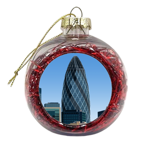 30 St Mary Axe - The Gherkin - xmas bauble by Richard O'Neill