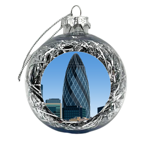 30 St Mary Axe - The Gherkin - xmas bauble by Richard O'Neill