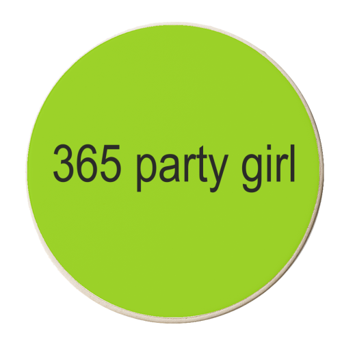 365 Party Girl - Brat Charlie Xcx - personalised beer coaster by By Rosybum