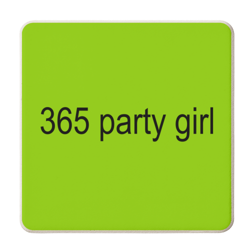 365 Party Girl - Brat Charlie Xcx - personalised beer coaster by By Rosybum