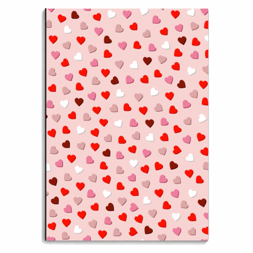 3D heart pattern Valentine's print - personalised A4, A5, A6 notebook by The Girl Next Draw