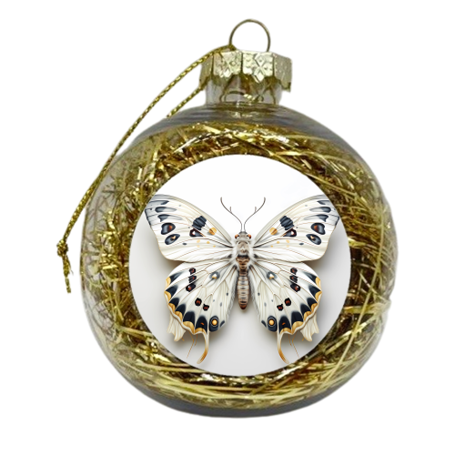 3D white moth - xmas bauble by haris kavalla