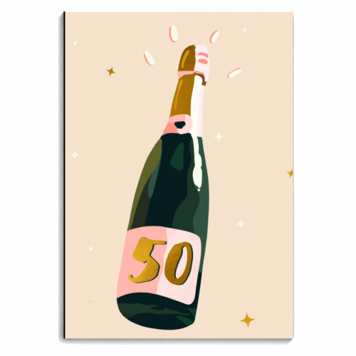 50 Champagne Bottle - Sparkle and Shine - personalised A4, A5, A6 notebook by Lisa Wardle