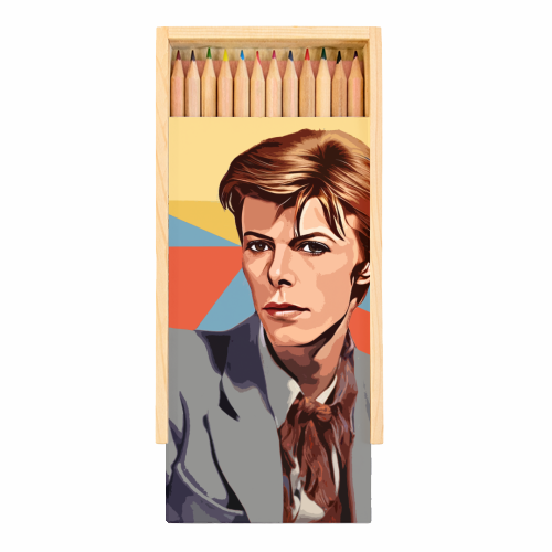 70's Geo David - Coloured Pencils with Box by DOLLY WOLFE