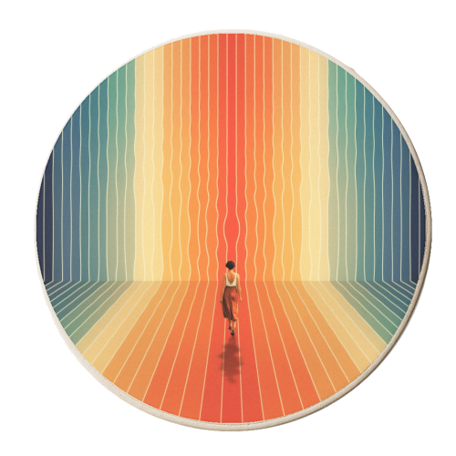 70s Summer Vibes - personalised beer coaster by taudalpoi