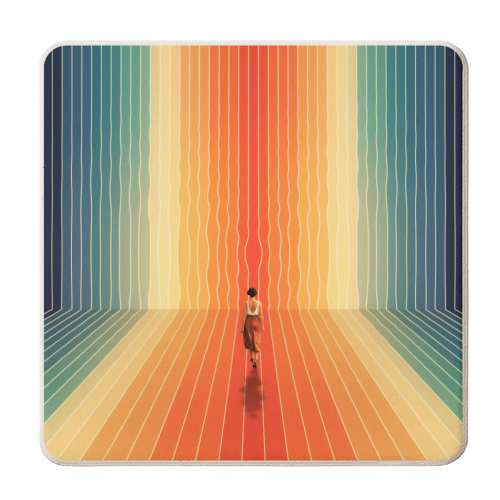 70s Summer Vibes - personalised beer coaster by taudalpoi