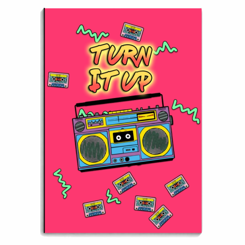 80s Boom Box - personalised A4, A5, A6 notebook by Bite Your Granny
