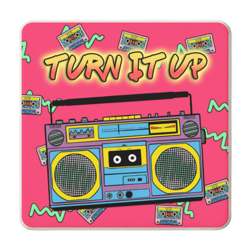 80s Boom Box - personalised beer coaster by Bite Your Granny