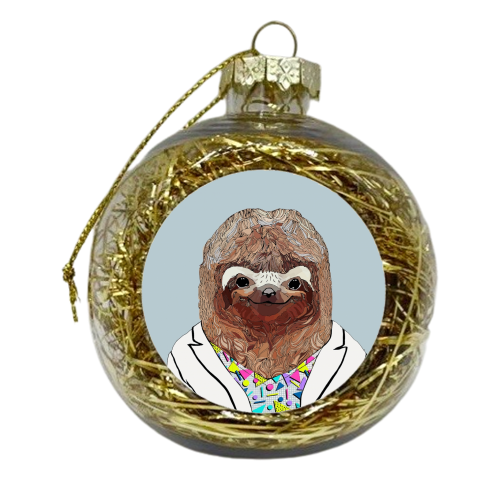 80's Sloth - xmas bauble by Casey Rogers