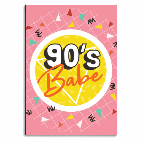 90's Babe Nostalgia Print Retro Design - personalised A4, A5, A6 notebook by AbiGoLucky
