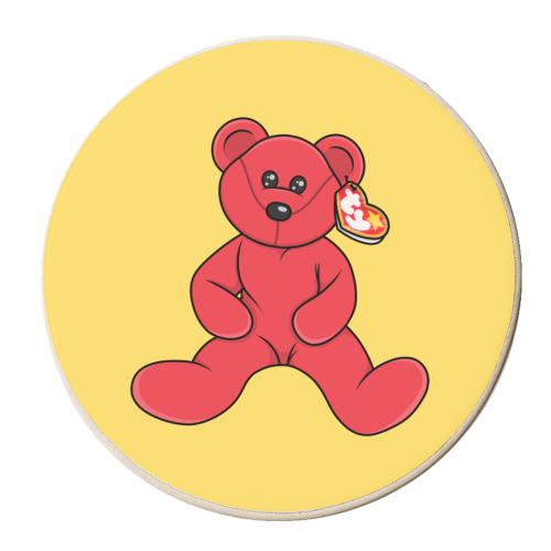 90s Beanie Baby - personalised beer coaster by Amy Farmer