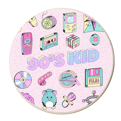 90's Kid - personalised beer coaster by Lilly Rose