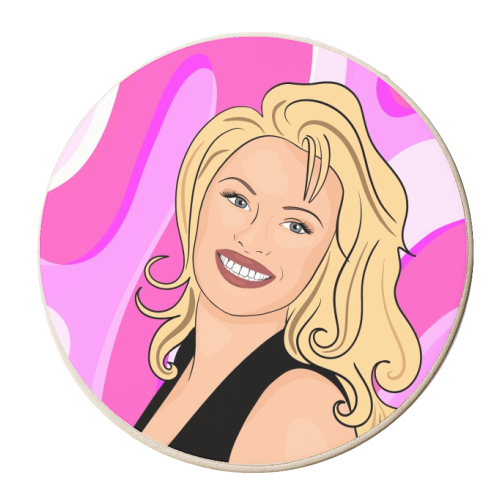 90's Pam - personalised beer coaster by Eloise