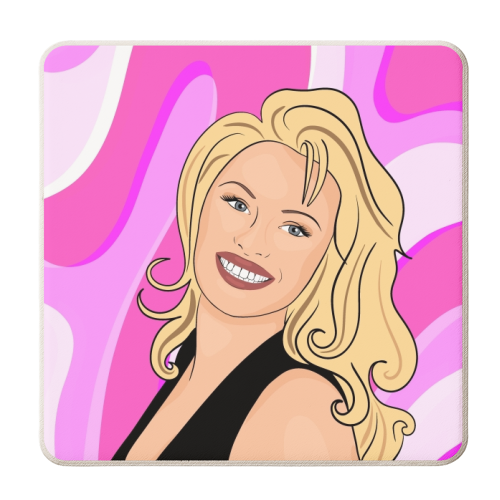 90's Pam - personalised beer coaster by Eloise