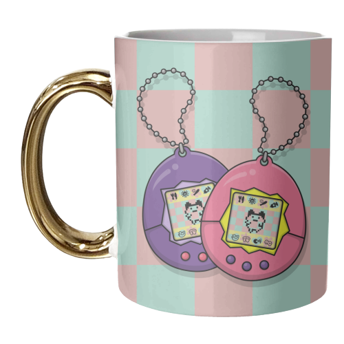 90s Tamagotchi - 90s Toys - unique mug by Amy Farmer