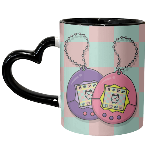 90s Tamagotchi - 90s Toys - unique mug by Amy Farmer