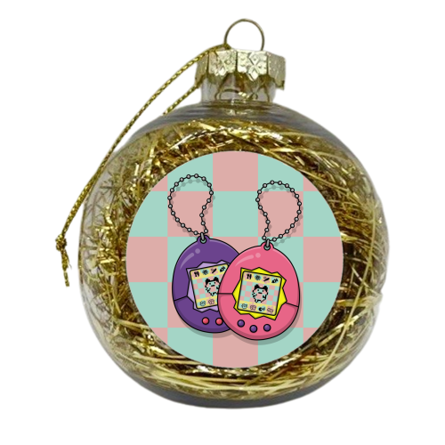 90s Tamagotchi - 90s Toys - xmas bauble by Amy Farmer