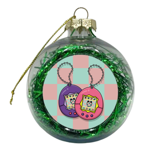 90s Tamagotchi - 90s Toys - xmas bauble by Amy Farmer