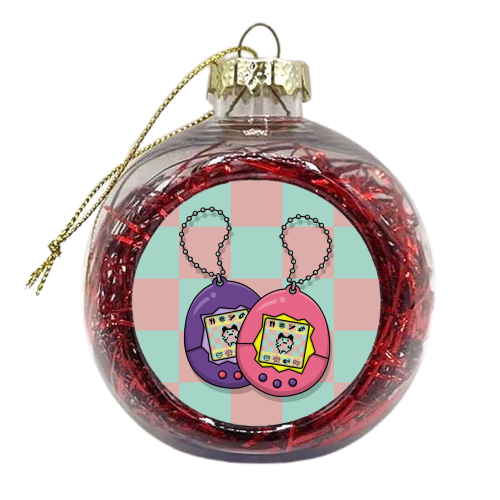 90s Tamagotchi - 90s Toys - xmas bauble by Amy Farmer