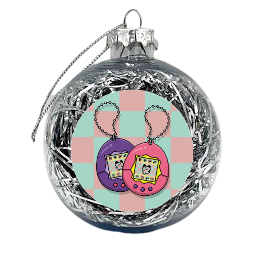 90s Tamagotchi - 90s Toys - xmas bauble by Amy Farmer