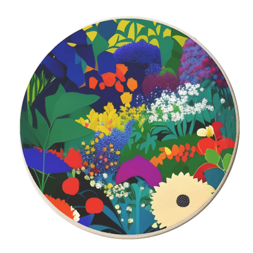 A Beautifully Dark Mind, Botanical Nature Jungle Garden, Eclectic Bohemian Vintage Plants Illustration - personalised beer coaster by Uma Prabhakar Gokhale