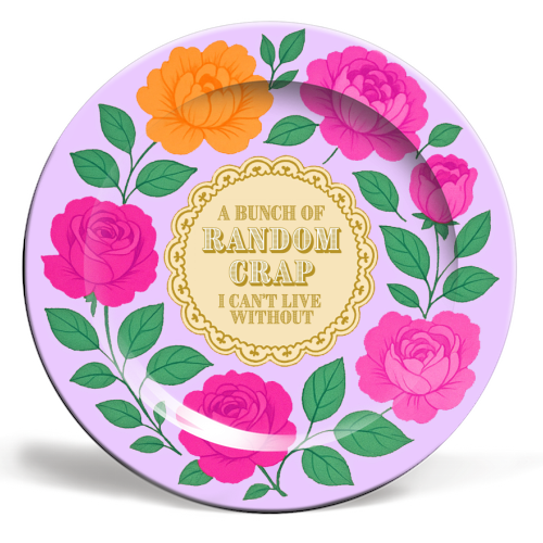 A Bunch of Random Crap - ceramic dinner plate by Lilly Rose