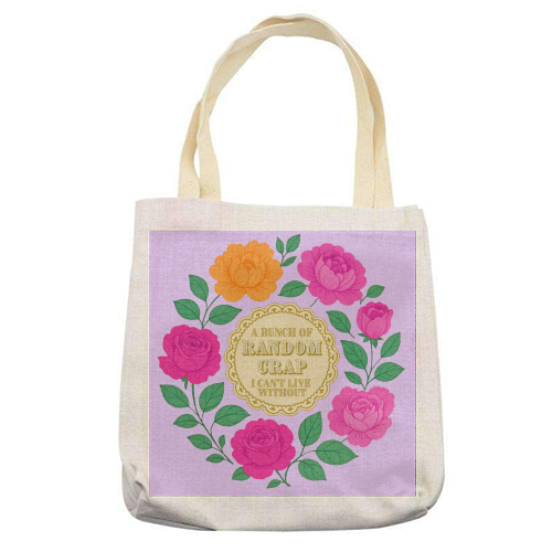 A Bunch of Random Crap - printed canvas tote bag by Lilly Rose