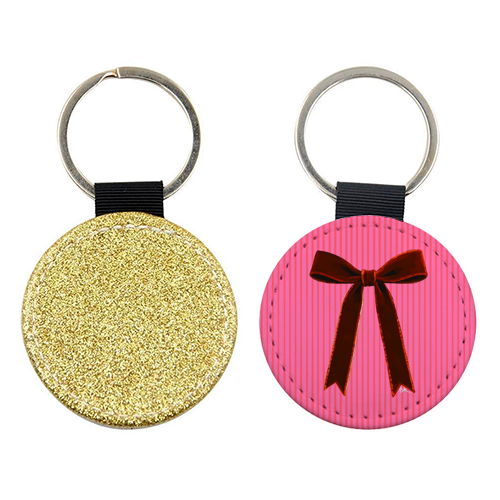 A Christmas Red Bow - keyring by Beverley Rae