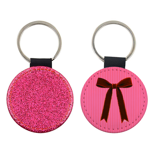 A Christmas Red Bow - keyring by Beverley Rae