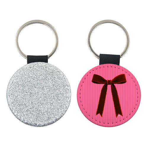 A Christmas Red Bow - keyring by Beverley Rae