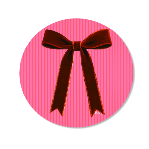 A Christmas Red Bow - Magnet by Beverley Rae