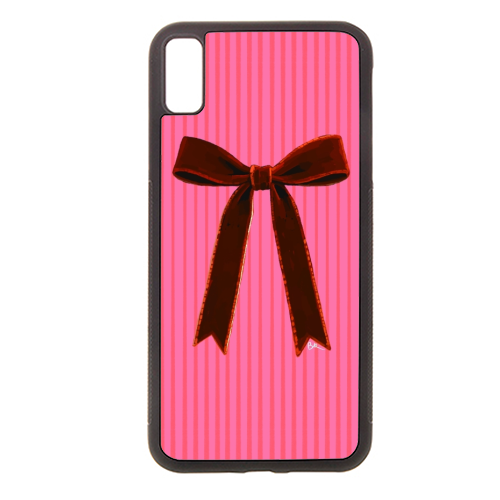 A Christmas Red Bow - stylish phone case by Beverley Rae