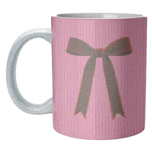 A Christmas Red Bow - unique mug by Beverley Rae