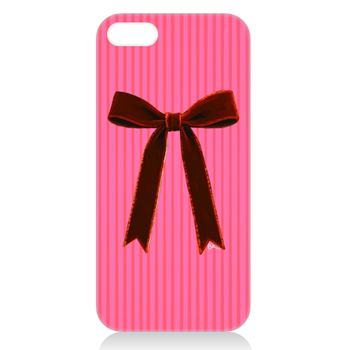 A Christmas Red Bow - unique phone case by Beverley Rae