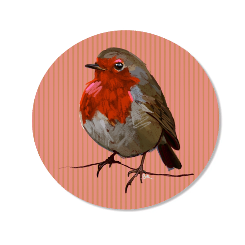 A Christmas Red Robin - Magnet by Beverley Rae