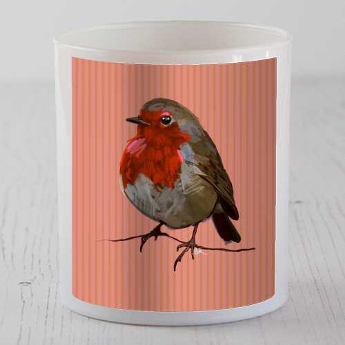 A Christmas Red Robin - scented candle by Beverley Rae