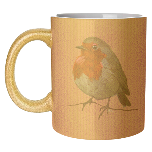 A Christmas Red Robin - unique mug by Beverley Rae